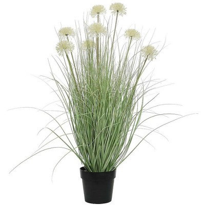 Plow & Hearth Indoor/Outdoor Faux Alliums and Grass Potted Plant