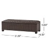 GDFStudio Santiago Outdoor Wicker Storage Ottoman, Multibrown - 3 of 4