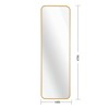 Bowen 47 in. H x 14 in. W Rectangle Round Corner Aluminum Frame Full-Length Mirror-The Pop Home - 4 of 4