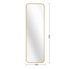 Bowen 47 in. H x 14 in. W Rectangle Round Corner Aluminum Frame Full-Length Mirror-The Pop Home - image 4 of 4