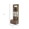 HomeRoots 18" Brown Rustic Solid Wood Man Cave Bottle Cap Catcher Wall Decor - 3 of 4