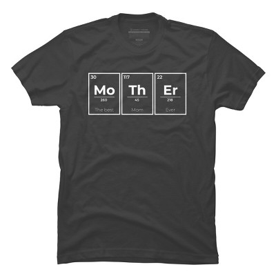 Men's Design By Humans Mother Periodic Table of Elements By BlackBerry55 T-Shirt