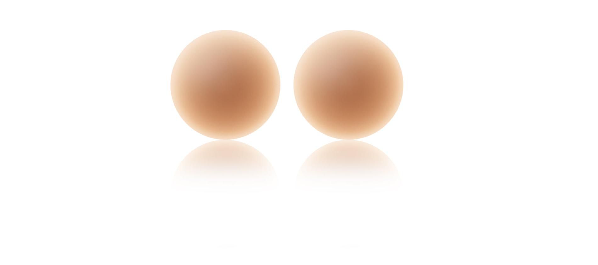 NOOD No-Show Grippies™ | Non-Adhesive Reusable Nipple Covers, Soft Tan, 3in