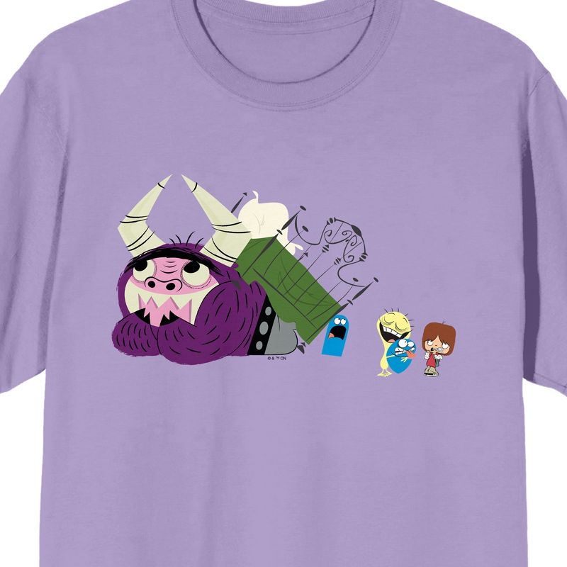 Foster's Home For Imaginary Friends Edwardo Bloo Cheese & Mac Crew Neck Short Sleeve Purple Haze Men's T-shirt, 2 of 4