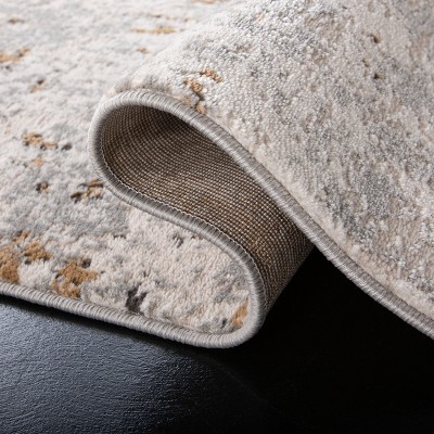 Shivan Grey and Gold 8' x 10' Abstract Area Rug