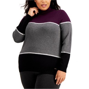 Calvin Klein Womens Colorblocked Pullover Sweater - 1 of 1