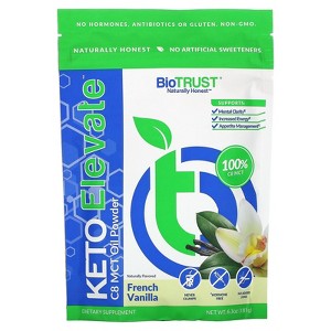 BioTRUST Keto Elevate, C8 MCT Oil Powder, French Vanilla, 6.3 oz (181 g) - 1 of 2