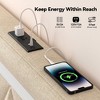King Size Upholstered Platform Bed with LED Light and Charging Station - 4 of 4