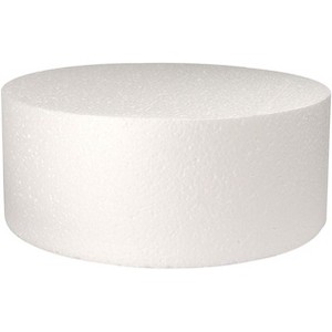 O'Creme Round Cake Dummy for Display Decorating, Styrene - 6" High - 1 of 4