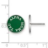 Black Bow Jewelry Sterling Silver Alpha Sigma Tau Greek Life Stud Earring - 2 of 3