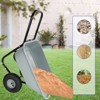 DSVIMOY Sand Toys, Children's Heavy Wheelbarrow Toy for Bench, Children's Double Wheel Wheelbarrow with Tray for Sand, Gray, 38.9"*21"*22.8" - 2 of 4
