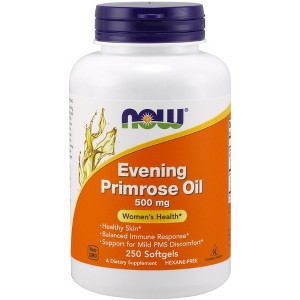 Evening Primrose 500mg by Now Foods  -  250 Softgel - 1 of 2