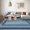 Washable Modern Braided Printed Rug Non Slip Low Pile Rug Soft Contemporary Throw Floor Cover Foldable Indoor Carpet for Living Room Bedroom Playroom - 3 of 4