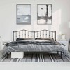 vidaXL King Metal Bed Frame with Headboard, Sturdy Steel, Black, No Mattress - 3 of 4