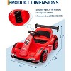 Electric Go Kart Ride On Car for Kids, 2 Motors with Remote Control, Safety Belt, Speed Adjustment, LED Lights & Music - 3 of 4