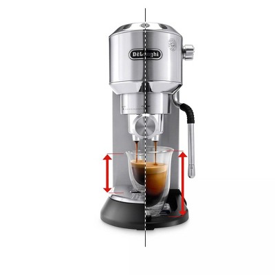 Silver Stainless Steel Automatic Espresso Machine with Steam Wand