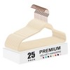 VECELO 25/30/50/60/100 pk Velvet Clothes Hangers Non Slip & Space-Saving Clothes Hangers with Finger Clips & Tie Rack 9 Color - 2 of 4