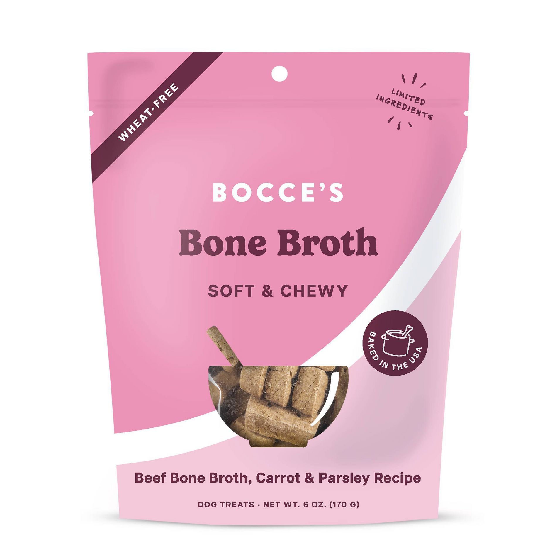 Bocce's Bakery Bone Marrow Flavor Chewy Dog Treats - 6oz/12ct