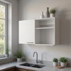 HomeRoots 39" White Wood Wall Mounted Accent Cabinet With Single Door - 2 of 4