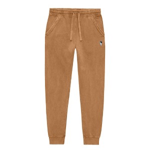 Dalix Astronaut Embroidery Washed Midweight Jogger Fleece Sweatpants Soft Lounge Pant Drawstring Waistband Pockets Mens - 1 of 4