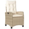 vidaXL 5 Piece Patio Dining Set with Cushions Beige Poly Rattan - 31.5" x 31.5" x 29.1" Without footrest 4 Items - 3 of 4