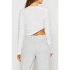 Women's ASYMMETRICAL HEM TEXTURED TOP - Pretty Garbage - 2 of 2