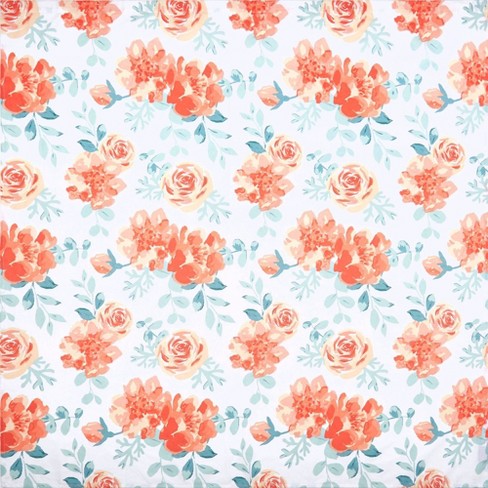 72 X72 Rosa Cotton Fabric Shower Curtain Orange Nicole Miller Target