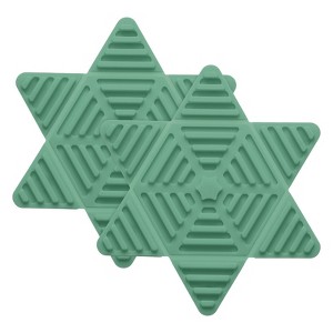 Unique Bargains Hexagon Star Heat Resistant Silicone Trivet Mat for Pots Coasters 2 Pcs - 1 of 4