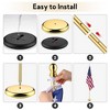 Yescom 2 Pack 8 Ft Sectional Flag Pole Kit Golden Top Finial 3x5 Ft  US Flag Indoor - 4 of 4