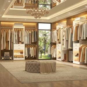 Besiost Closet System with 2 Wooden Drawers and Adjustable Shoes Rack - 1 of 4