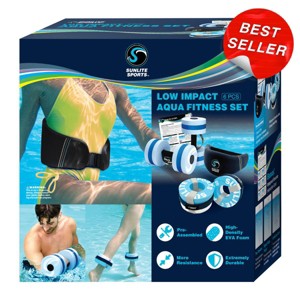 Sunlite Sports Water Workout Combo Set, High Density Water Weight, Swim Belt, Soft Padded, Water Aerobics, Aqua Therapy, Pool Fitness, Water Exercise - 1 of 4