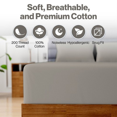 Stone California King Cotton Fitted Sheet Set