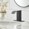 BWE Waterfall Automatic Sensor Touchless Sink Faucet With Pop Up Drain With Overflow & Deck Plate - 3 of 4