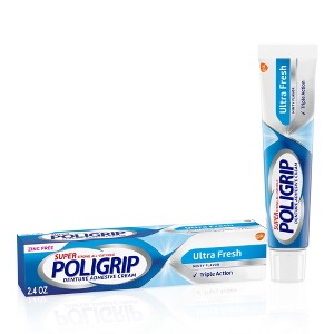 Super PoliGrip Denture Adhesive Cream, Ultra Fresh, 2.4 oz - 1 of 4