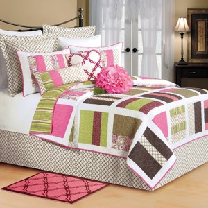 C&F Home 20" x 26" Kendall Pink Green Contemporary Cotton Standard Sham - Machine Washable - 1 of 2