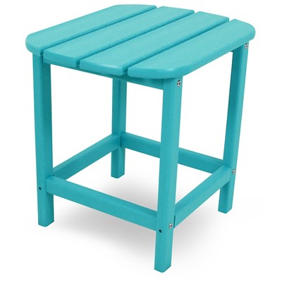 target blue side table