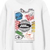 No Fear Unleash Bold Adventures Multi Sticker Adult White Crew Neck Long Sleeve Sweatshirt - 2 of 3