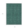 Teal Blue Green And Charcoal Floral Washable Indoor Outdoor Area Rug - 3 of 4