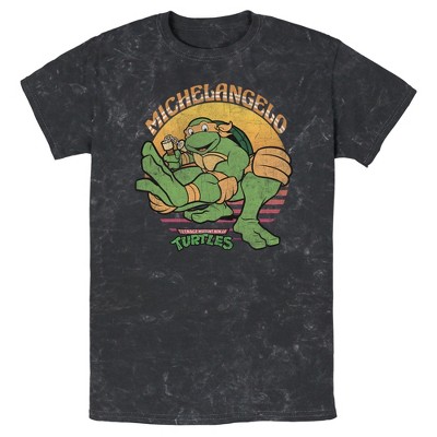 Men's Teenage Mutant Ninja Turtles Distressed Michelangelo In Action T ...