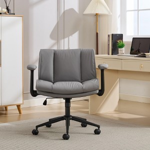 Kumasinova Adjustable Cross-Legged Office Chair,Comfy Swivel Chair with Flip-up Armrests & Wide Seat,Ergonomic Desk Chair for Home Office,Vanity - 1 of 4