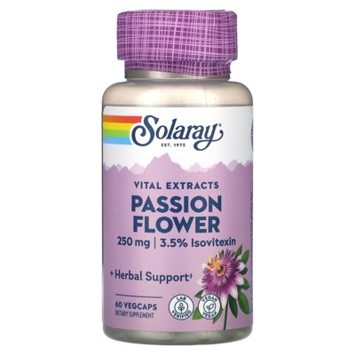 Solaray Vital Extracts, Passion FLower, 60 VegCaps