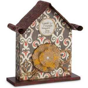 Pavilion Gift Company - Good Friends - 6.5" Birdhouse Plaque  - Decorative Objects - 1 of 4