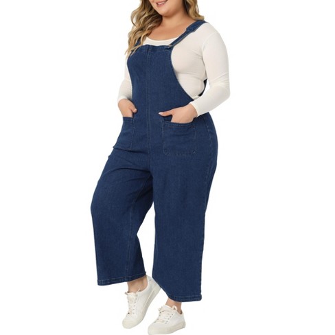 Womens Jeans Denim Jumpsuit Romper Dungaree Overalls Ripped Bib Pants Plus  Size