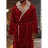 ADR Mens Robe, Fleece Hooded Bathrobe, Big and Tall Bath Robe for Men - 3 of 3