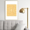 Little Dean Yellow mustard boho stripe Metal Framed Art Print - Deny Desings - 2 of 3