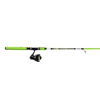 Fishing Rod and Reel Combo - Carbon Pole with Pre-Spooled Spinning Reel and  Golf Grip Handle for Bass, Trout, Salmon, or Catfish by Wakeman (Green) in  Oman