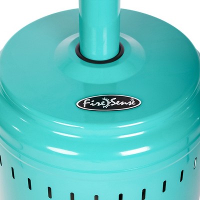 Aqua Blue Powder Coated Propane Patio Heater with Wheels