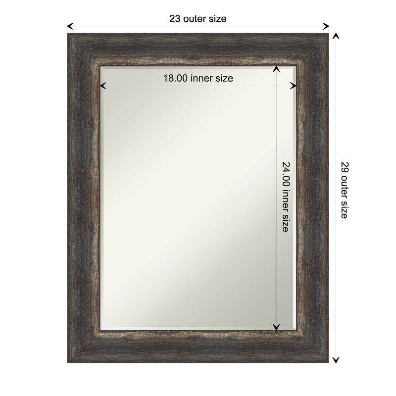 Amanti Art Bark Petite Bevel Bathroom Wall Mirror, 4 of 8
