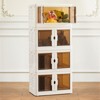 Musment Stackable Plastic Storage Bins with Lids -  Foldable Storage Boxes with Doors & Wheels, Portable and Lockable Organizer Boxes for Living Room - 3 of 4