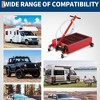 110V Oil Drain Pan, 20-Gallon Metal Oil Change Pan Cart with 180W Electric Pump, 8-Foot Hose, Folding Handle Design, comes with a pair of gloves,Red - 3 of 4